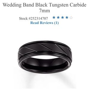 Black tungsten men’s ring